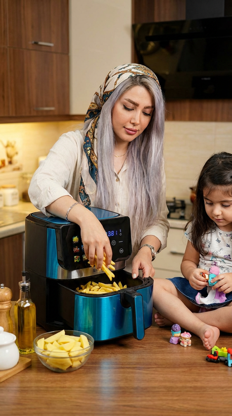 سرخکن بدون روغن ونیز ایتالیا ظرفیت ۱۰ لیتر – پنل تبلتی رنگی