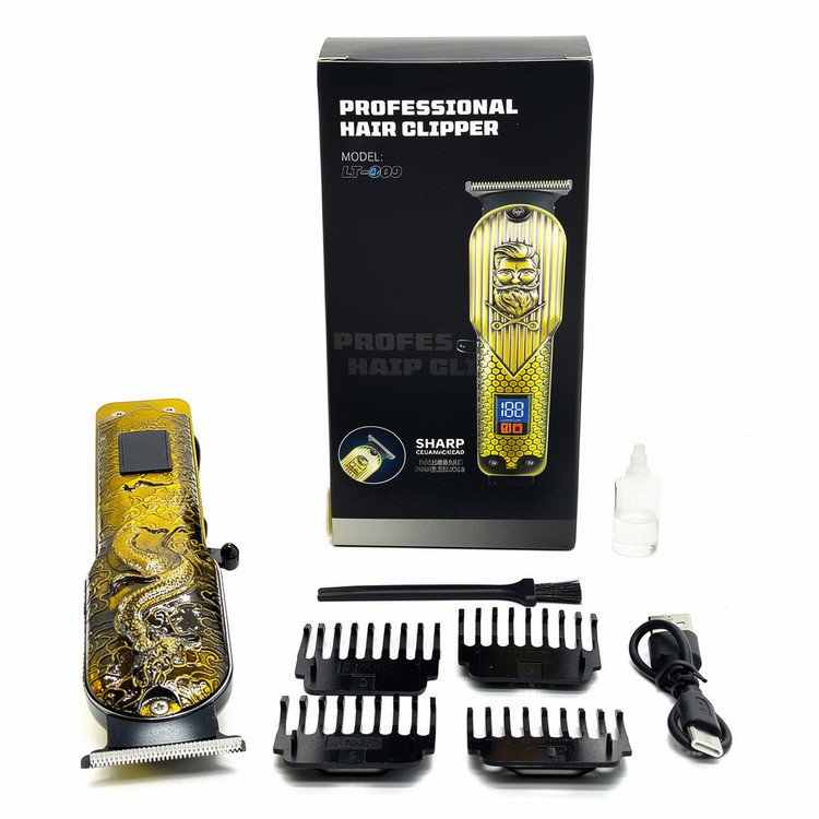 ماشین اصلاح و خطزن حرفهای تمام فلزی مدل LT-809 با نمایشگر دیجیتال