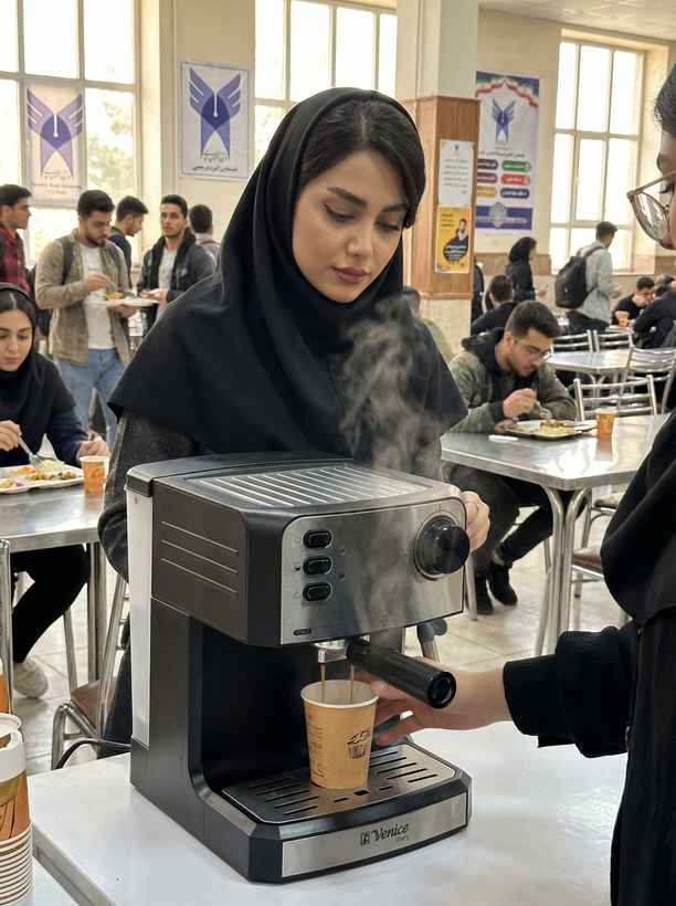 اسپرسوساز و قهوهساز نیمه صنعتی ونیز (Venice) ایتالیا – فشار 20 بار واقعی | توان 1200 وات
