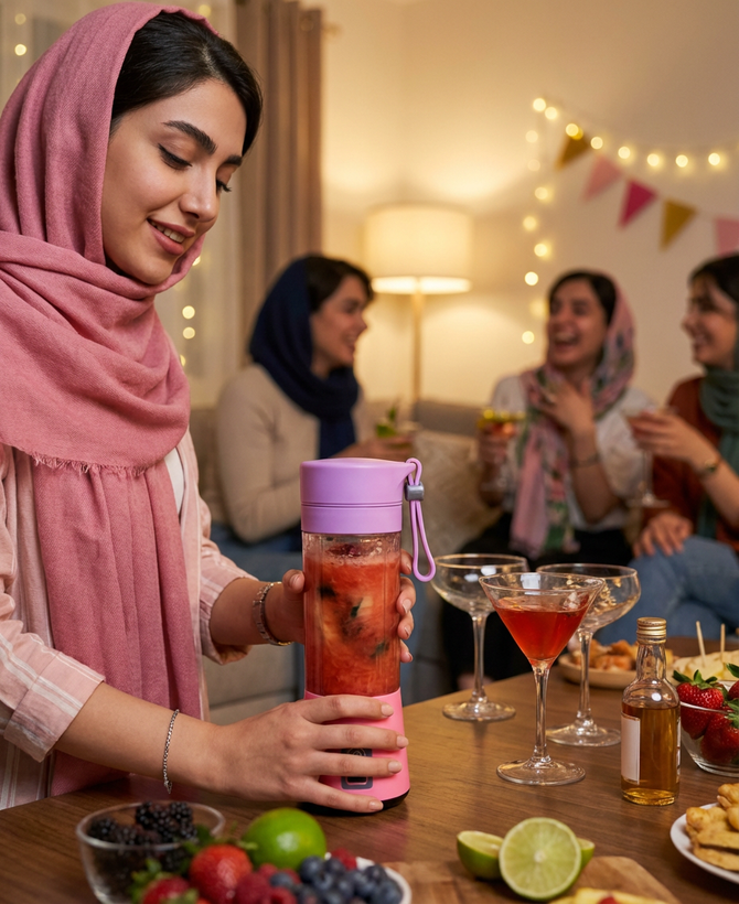 شیکر و مخلوطکن شارژی قابل حمل (مینی جویسر6تیغه)