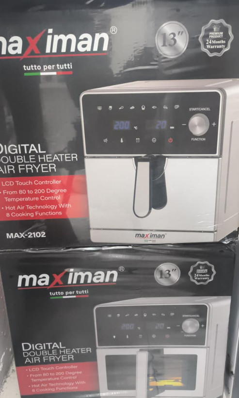 سرخ کن بدون روغن طرح فر ماکسیمان 13 لیتری دو المنته مدل MAX-2102